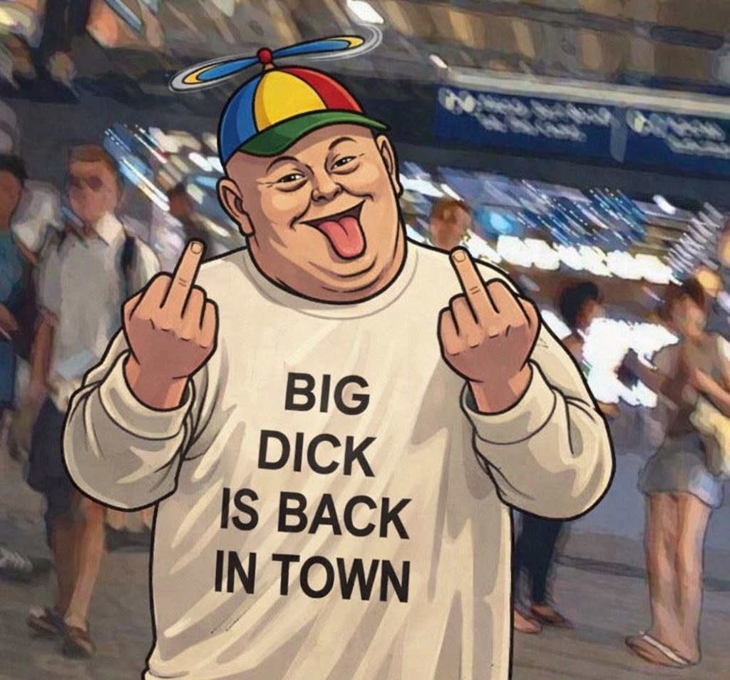big d... is back in town. line go up.
