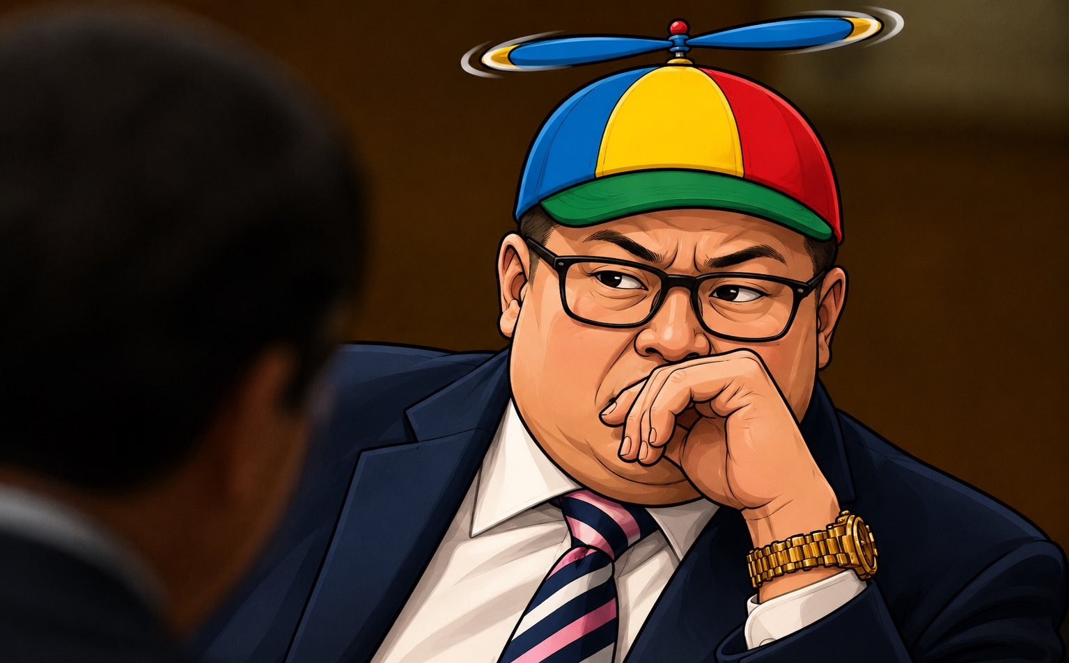 the senator finally took off the suit and put on the hat.